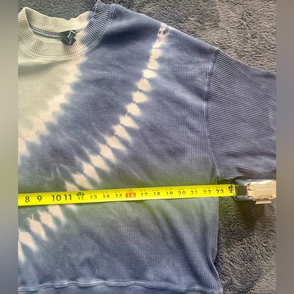 Tie Dye Corded Cropped Sweatshirt - Picture 7 of 8
